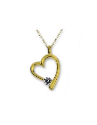 Pendant Corazón Zyrcon Oro