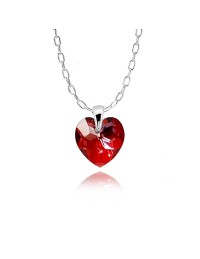 Pendant Corazón Cristal Rojo