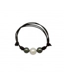 Bracelet cuero gris