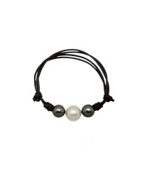 Bracelet cuero gris