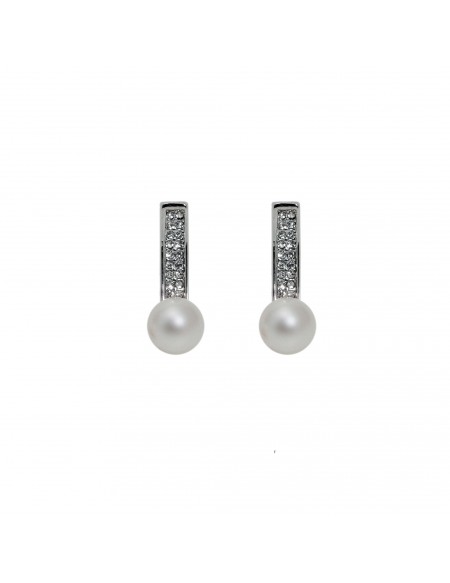 Earrings Reina Perla Blanca