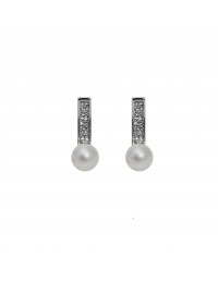 Earrings Reina Perla Blanca