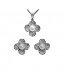 Set Flor Perla Blanca