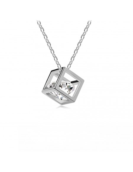 Pendant Cubo Oro Blanco